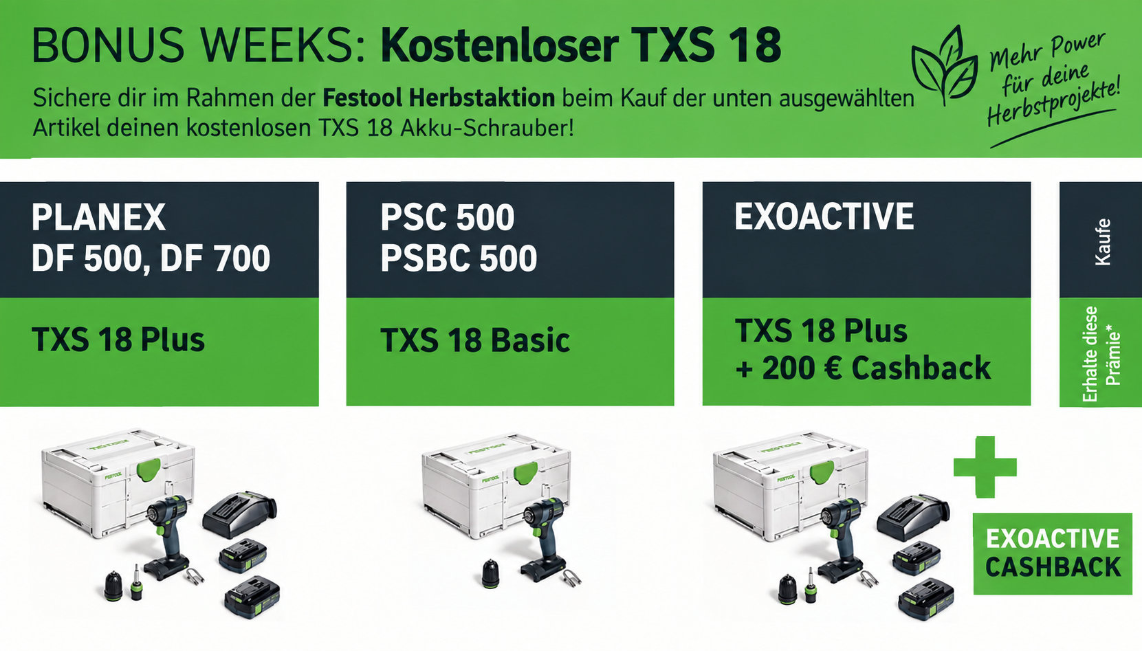Festool DF500 + gratis TXS18 Plus kaufen!