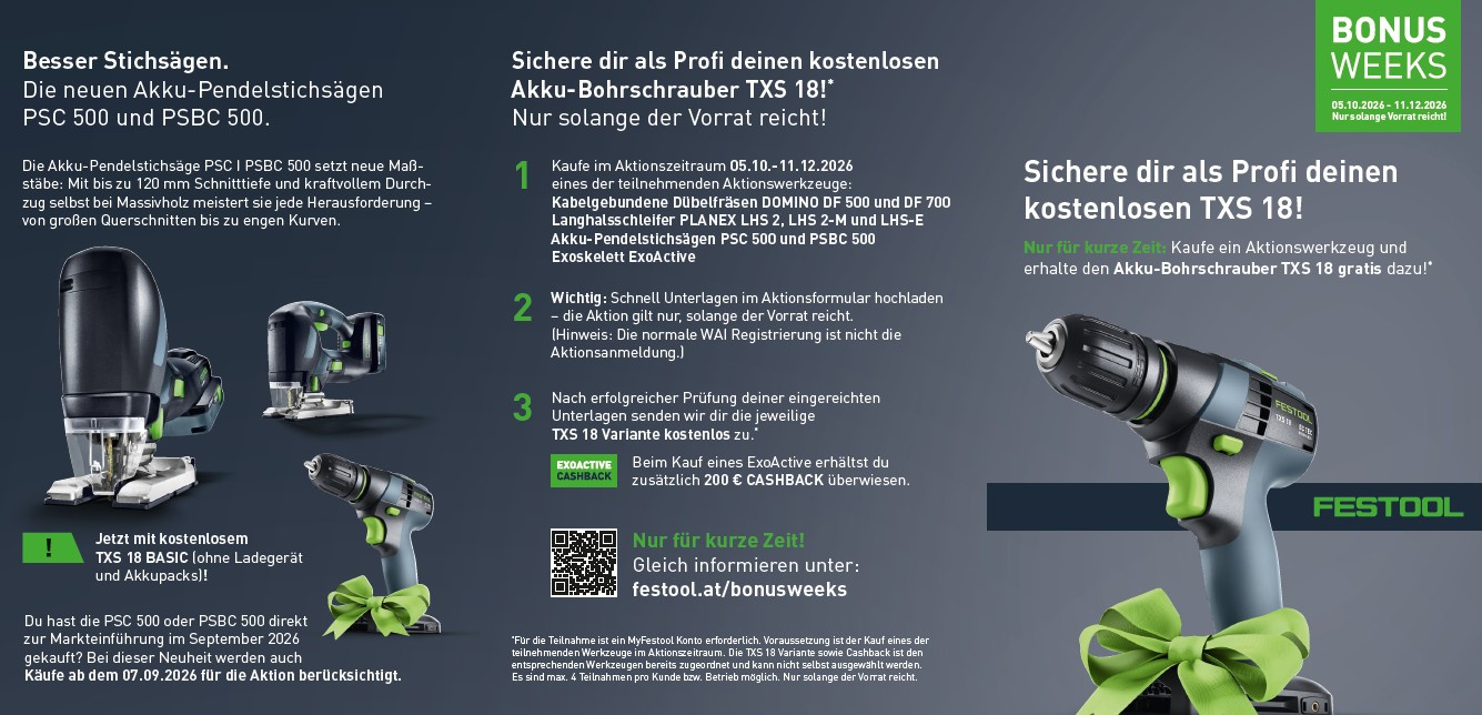 Festool Bonusweeks Herbst 2026