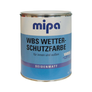 MIPA WBS Wetterschutzfarbe sd.matt RAL7001 silbergrau 750ml