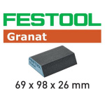 6x FESTOOL Schleifschwamm Granat 69 x 98 x 26mm P120 CO