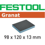 6x FESTOOL Schleifschwamm Granat 98 x120 x 13mm P60
