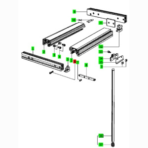 FESTOOL Zylinderschraube M8x35 f. Schiebetisch / Verbreiterung