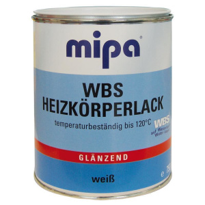 MIPA WBS Heizkörperlack 750ml weiß glänzend, vergilbungsbeständig <120°C