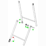 Festool Fußgestell Klappbein links für BASIS Plus