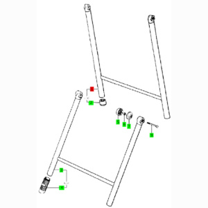 Festool Fußgestell Klappbein rechts für Basis Plus, lang
