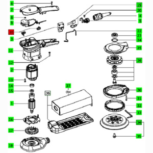 Festool Festol Kohlehalter ( Paar ) für ES 150 /Maschinen nach 2000