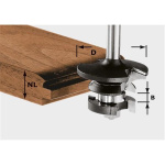 Festool Konterprofilfräser Feder HW S8 D43/21 A/KL -...