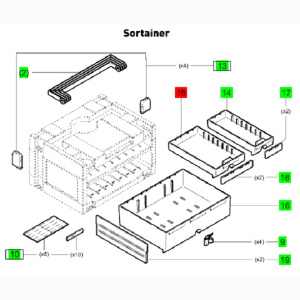 Festool Schublade mittel für SYS3 SORT 2B2T1H/KPL