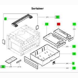 Festool Schublade klein für SYS3 SORT 1B2T1H/KPL