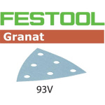 FESTOOL Delta-Schleifblätter Granat STF V93 6-Loch P80, 50Stk.