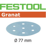 FESTOOL Schleifscheiben Granat STF Ø77mm 6-Loch P500, 50Stk.