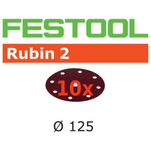 FESTOOL Schleifscheiben Rubin2 STF Ø125mm 8-Loch P40, 10Stk. - AUSLAUF