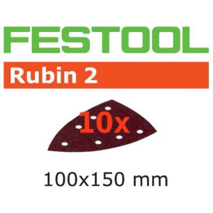 FESTOOL Delta-Schleifblätter Rubin2 STF 100 x 150mm P150, 10Stk., AUSLAUF o. NF