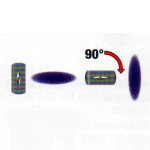 Spraydosen Sprühkopf FAN 0.18mm schwarz/gelb - Flachstrahl 90° verstellbar