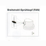 Spraydosen Sprühkopf FAN 0.18mm schwarz/gelb - Flachstrahl 90° verstellbar