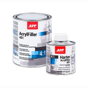 APP 2K HS acrylic filler 4: 1 Filler gray incl hardener 1,25Ltr. set.