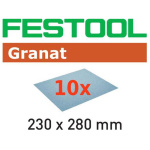 FESTOOL Schleifpapier Granat 230 x 280mm P40-P400, 10Stk.