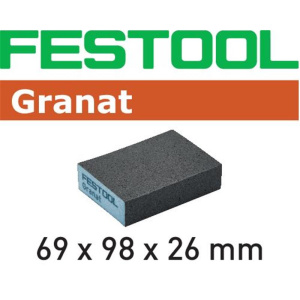 6x FESTOOL Schleifschwamm Granat 69 x 98 x 26mm P36-P220 (4-seitig)