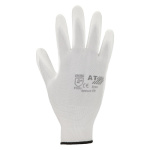 ASATEX Feinstrickhandschuhe 3700 PU-Beschichtung, weiss Gr.6-11, 1Paar o. VE