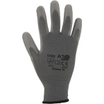 12 Paar ASATEX Feinstrickhandschuhe 3701 mit PU-Beschichtung grau, Gr.8