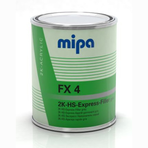 MIPA 2K HS Express-Füller FX4 VOC-Reparaturfüller 4:1 grau, 1Ltr.