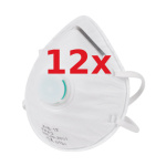 12x Feinstaubmaske Mundschutz FFP2 PSA mit Ventil...