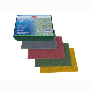10-pack sanding fleece pads green / red / gray / gold 155 x 230 mm