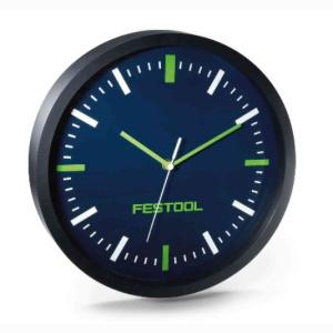 FESTOOL Wanduhr 30cm, geräuschloses Sweep Uhrwerk, Fanartikel