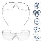 10x Dräger X-pect 8320 Schutzbrille, klar