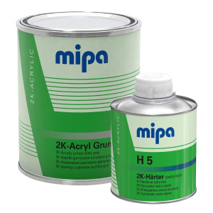 MIPA 4+1 Acrylfiller HS Füller hellgrau inkl. Härter H10 - kurz 1,25Ltr.