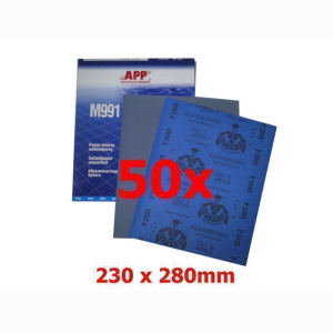 APP M991 Schleifpapier wasserfest 230 x 280mm P600, 50 Blatt